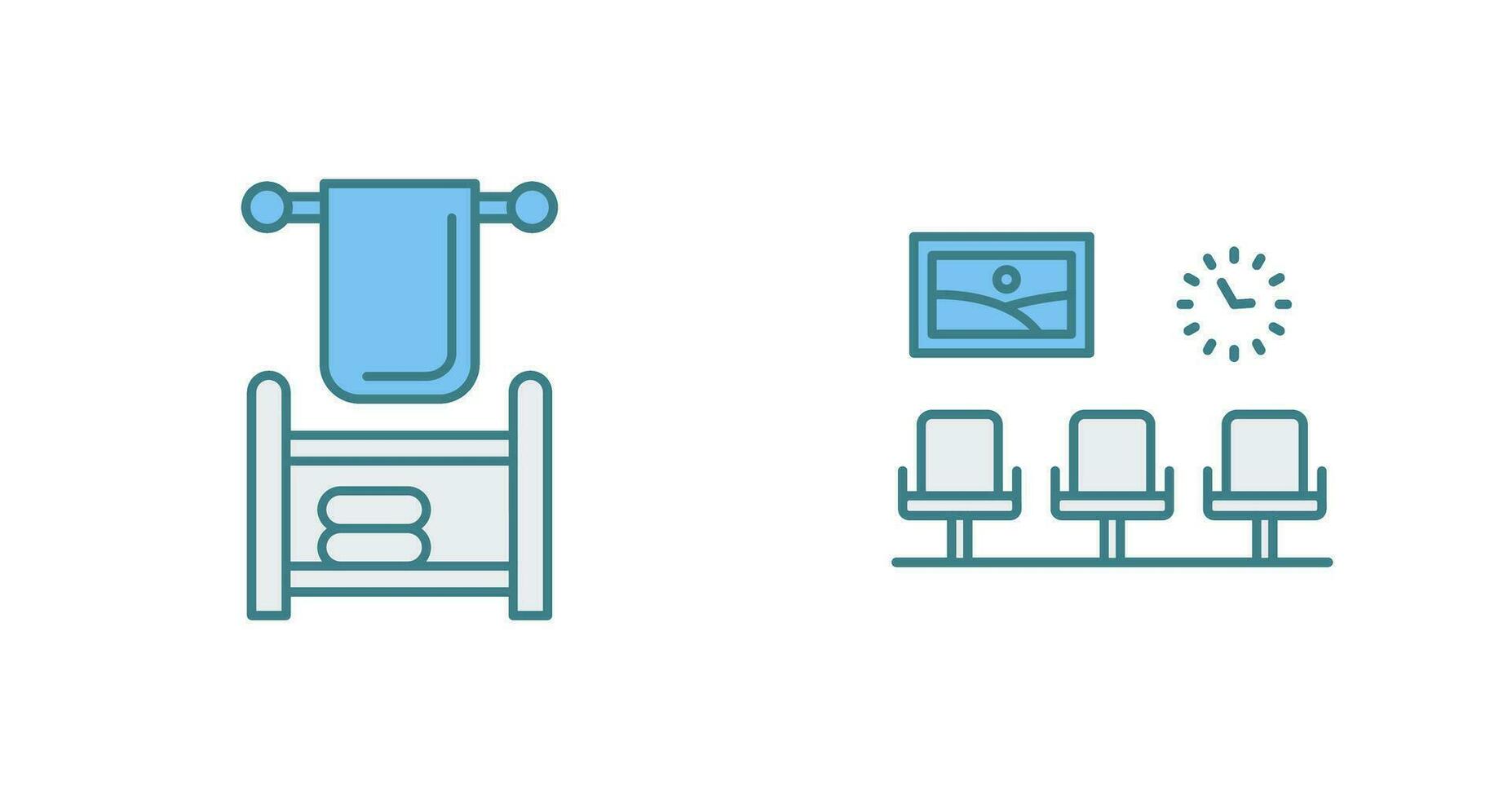 Towel and Seats Icon vector