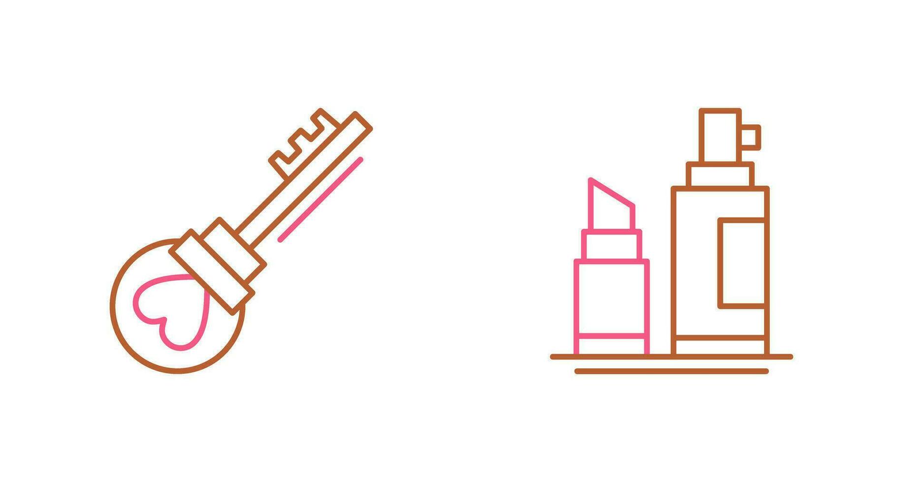 Key and Make up  Icon vector