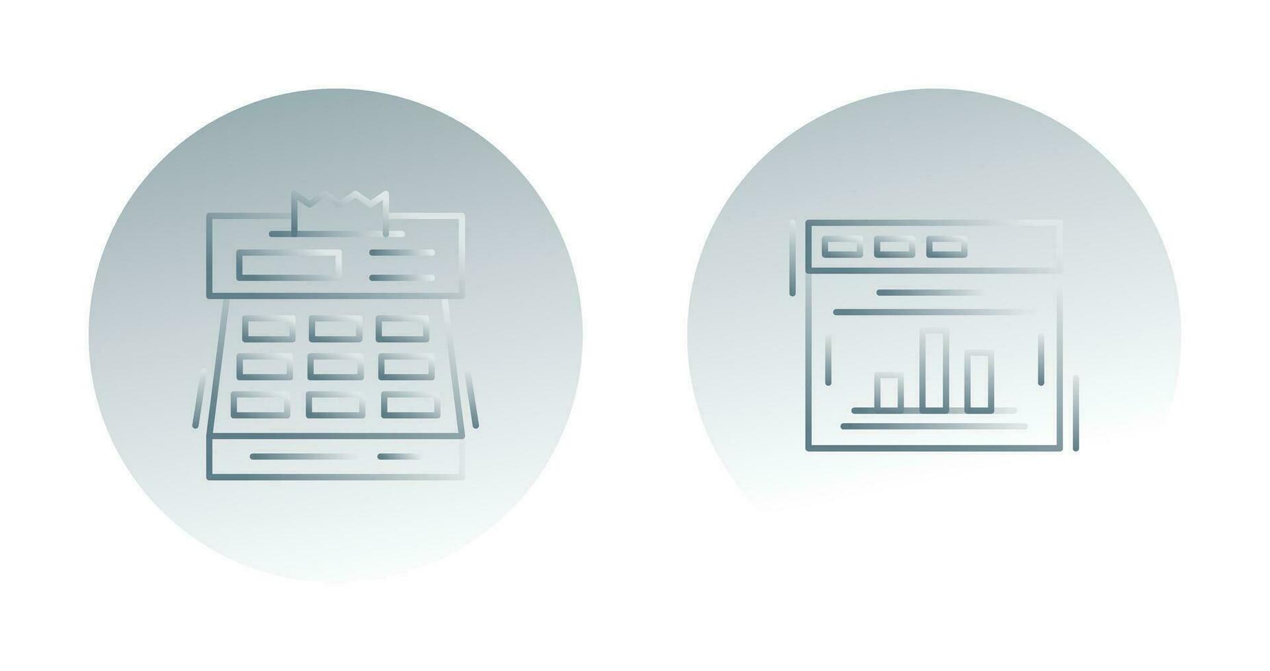 Statistics and Checkout Icon vector