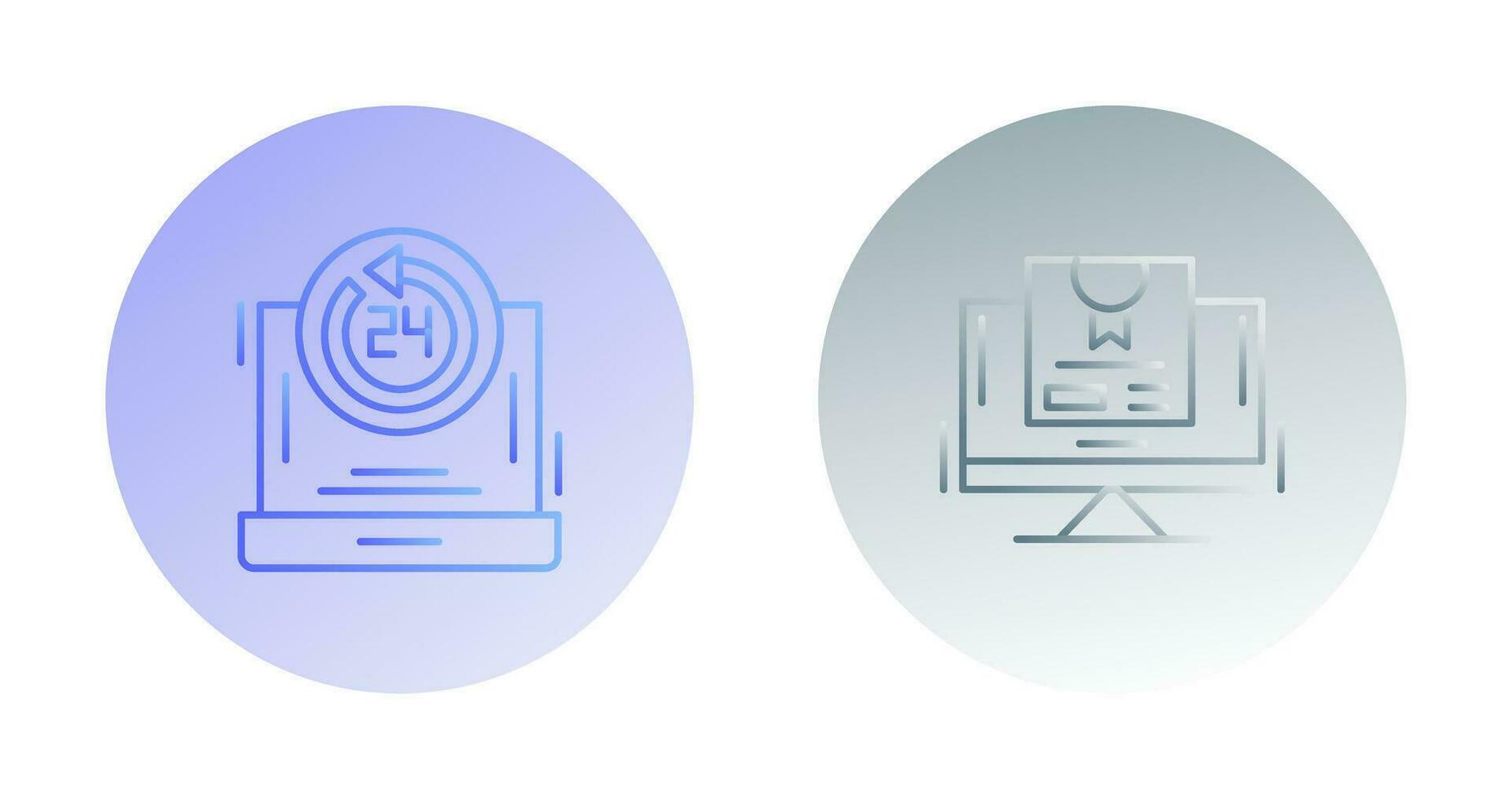 24h Support and New Lable Icon vector