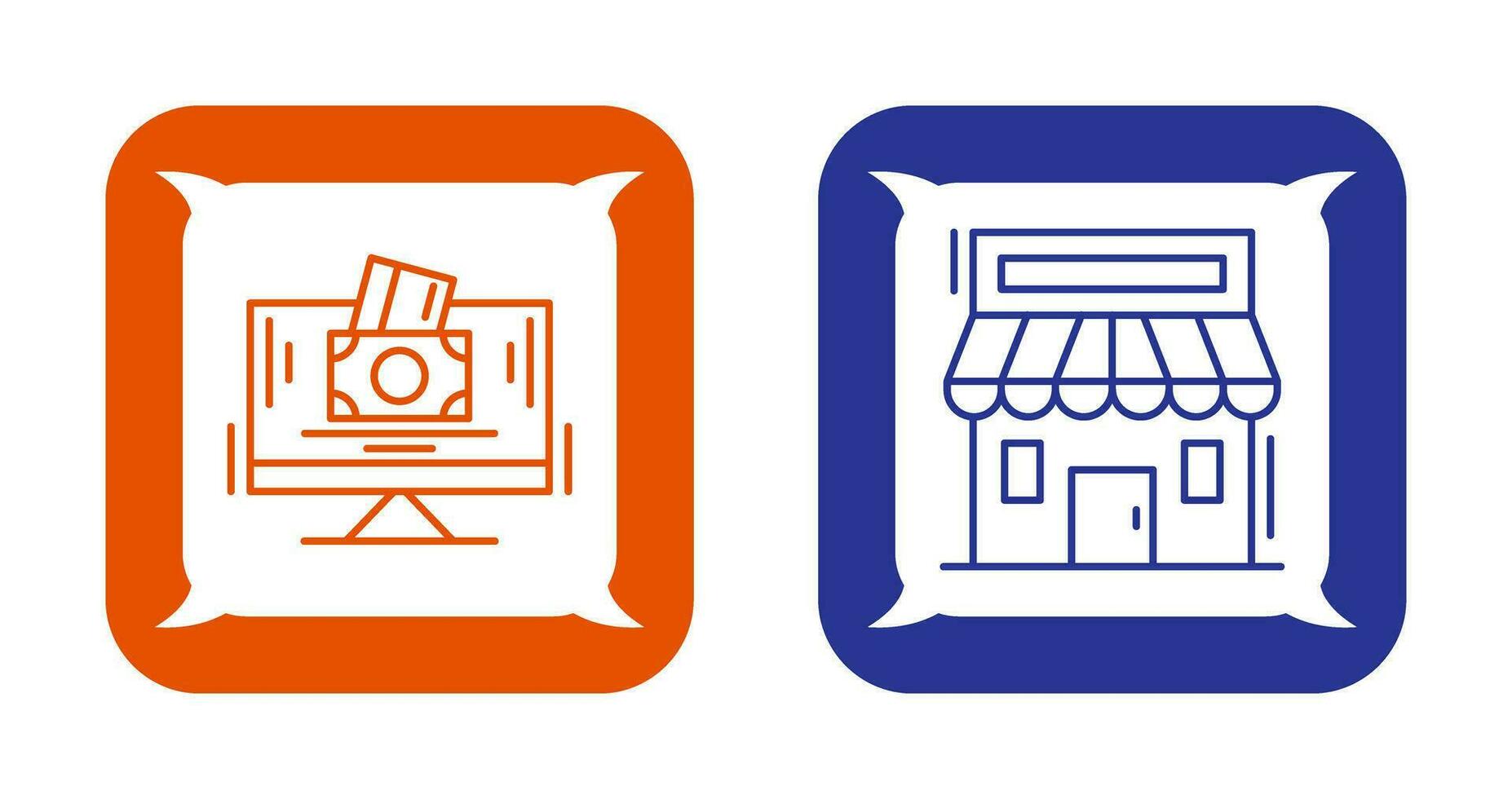 Payment Option and Retail Place Icon vector