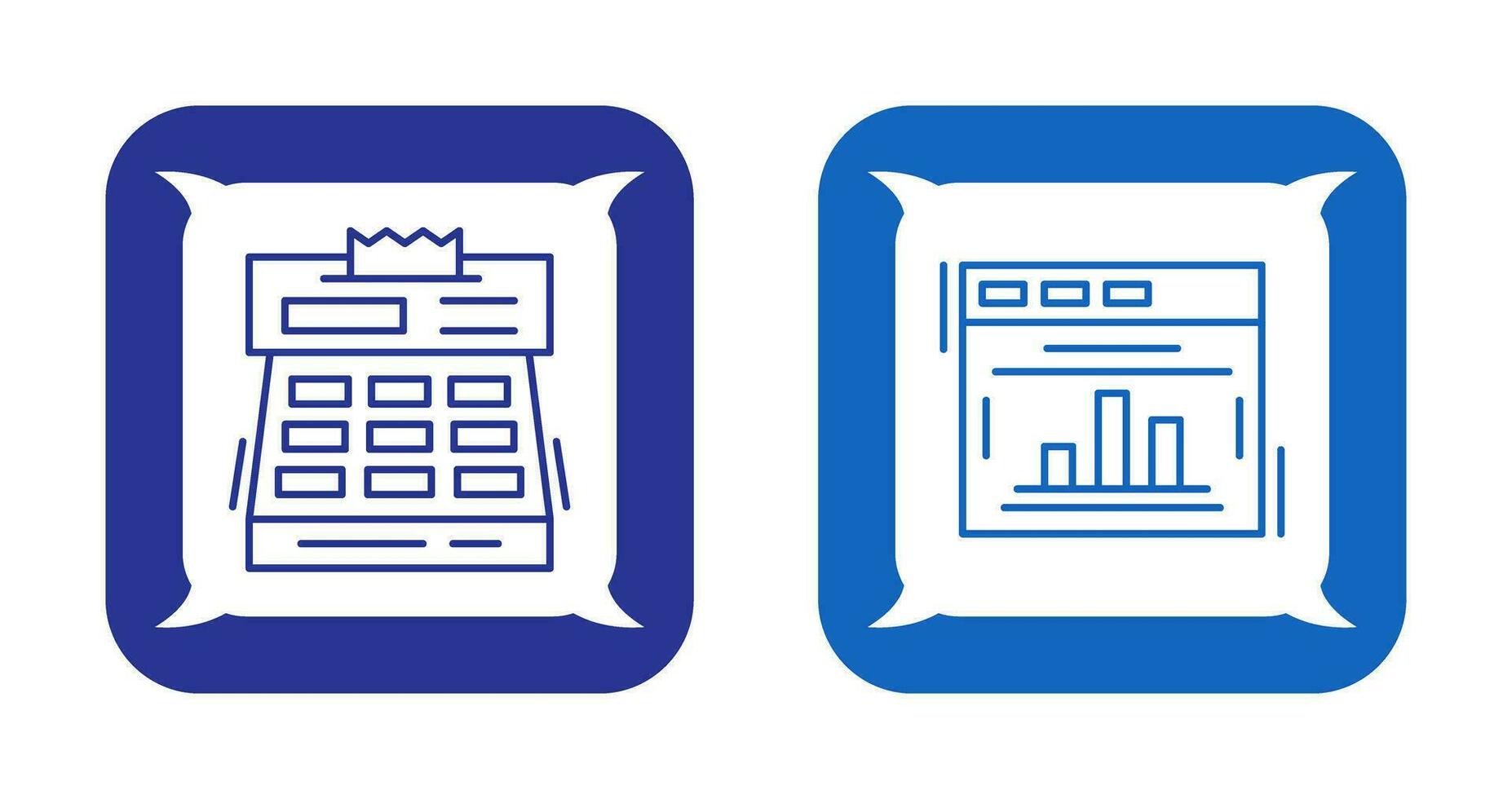 Estadísticas y revisa icono vector