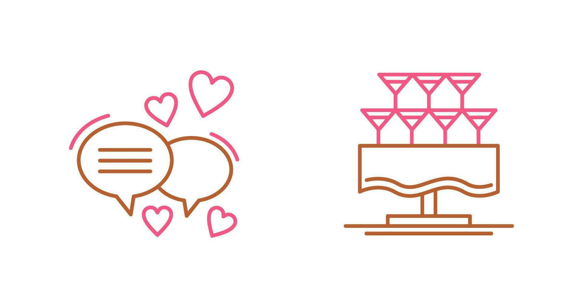 Love Chat and Glasses Icon vector