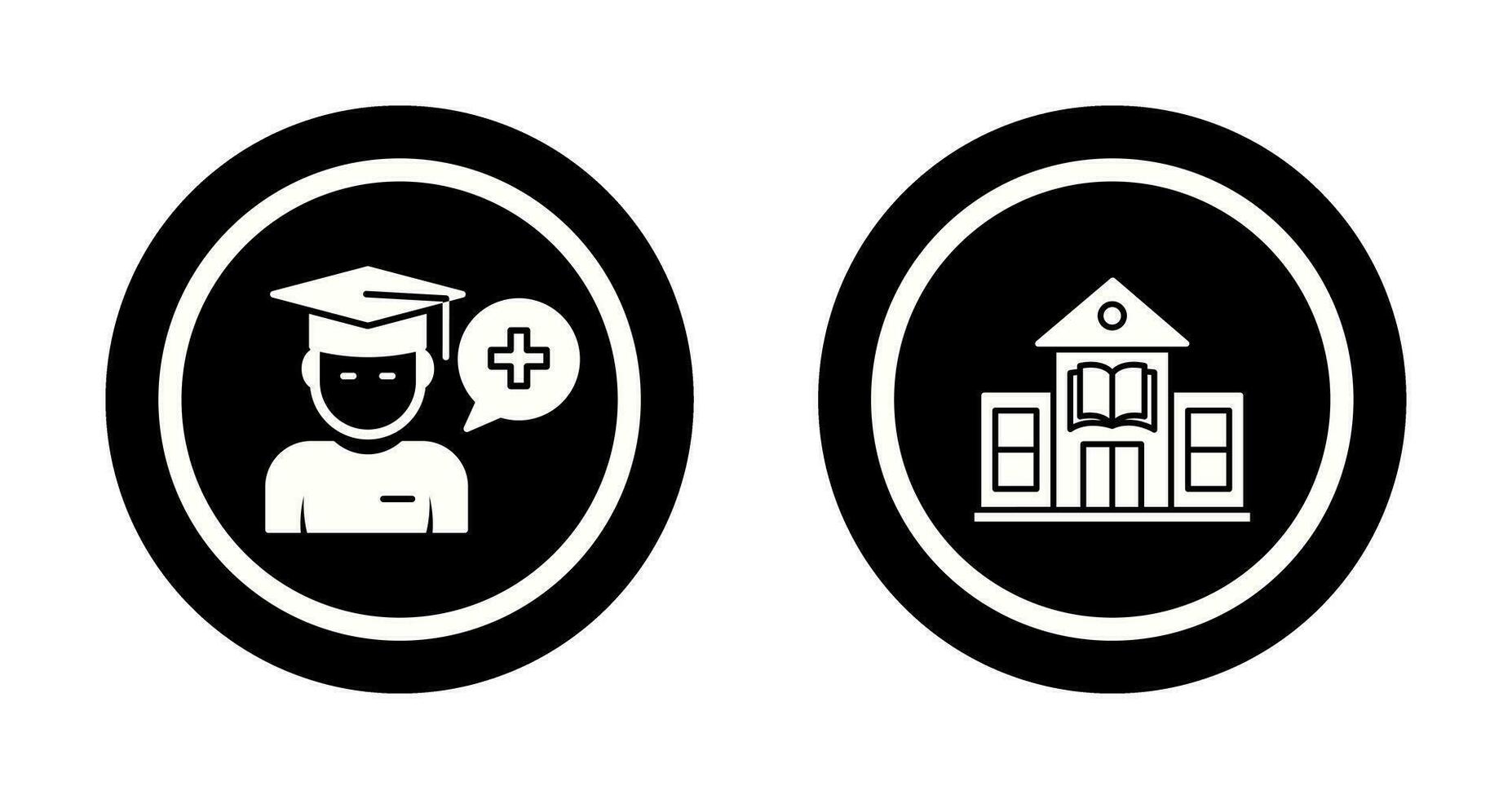 Medicine Faculty and Library Building Icon vector