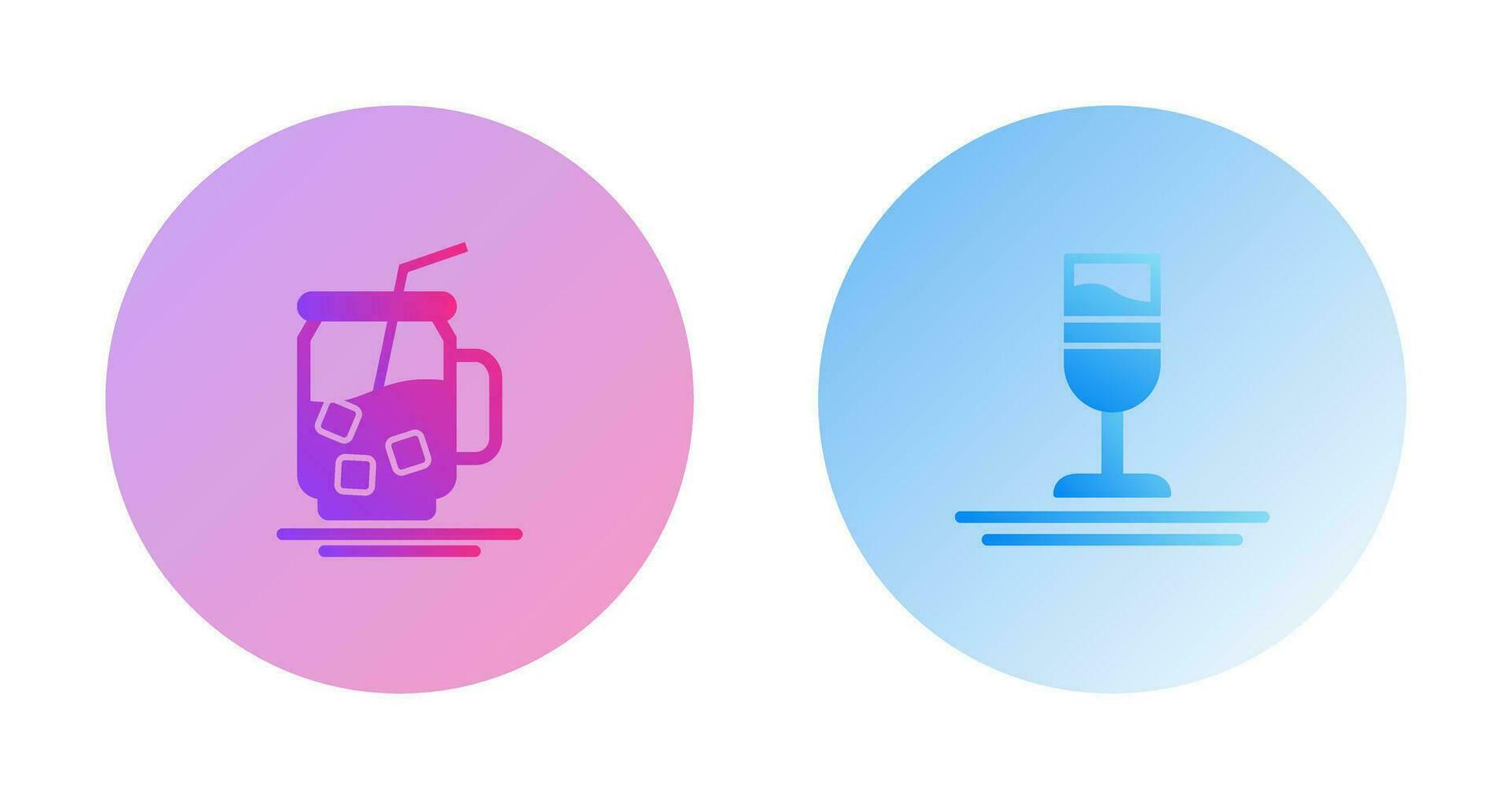 Iced Tea and Rainbow Drink Icon vector