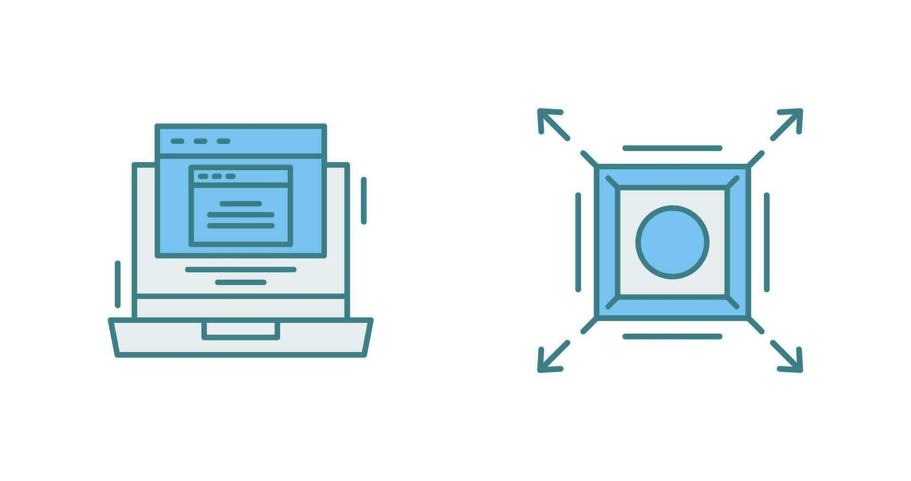 Pop Up and Maximize Icon vector