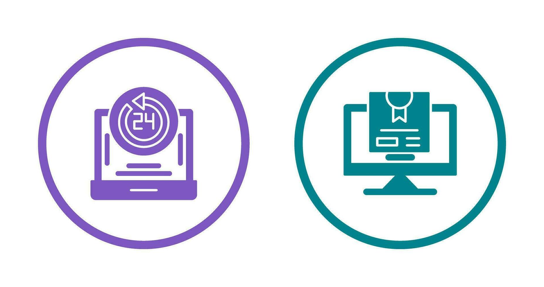 24h Support and New Lable Icon vector