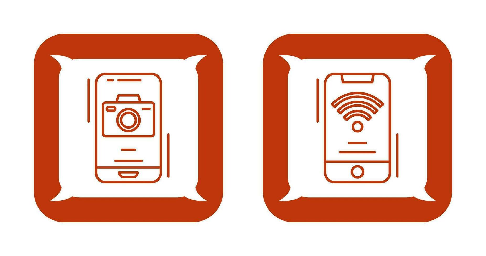 Camera and Wifi Signal Icon vector