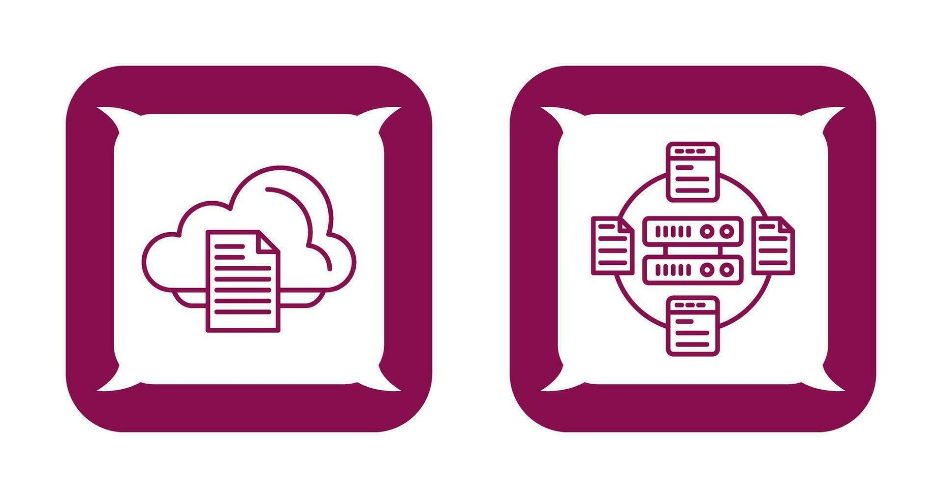 File and Server Icon vector