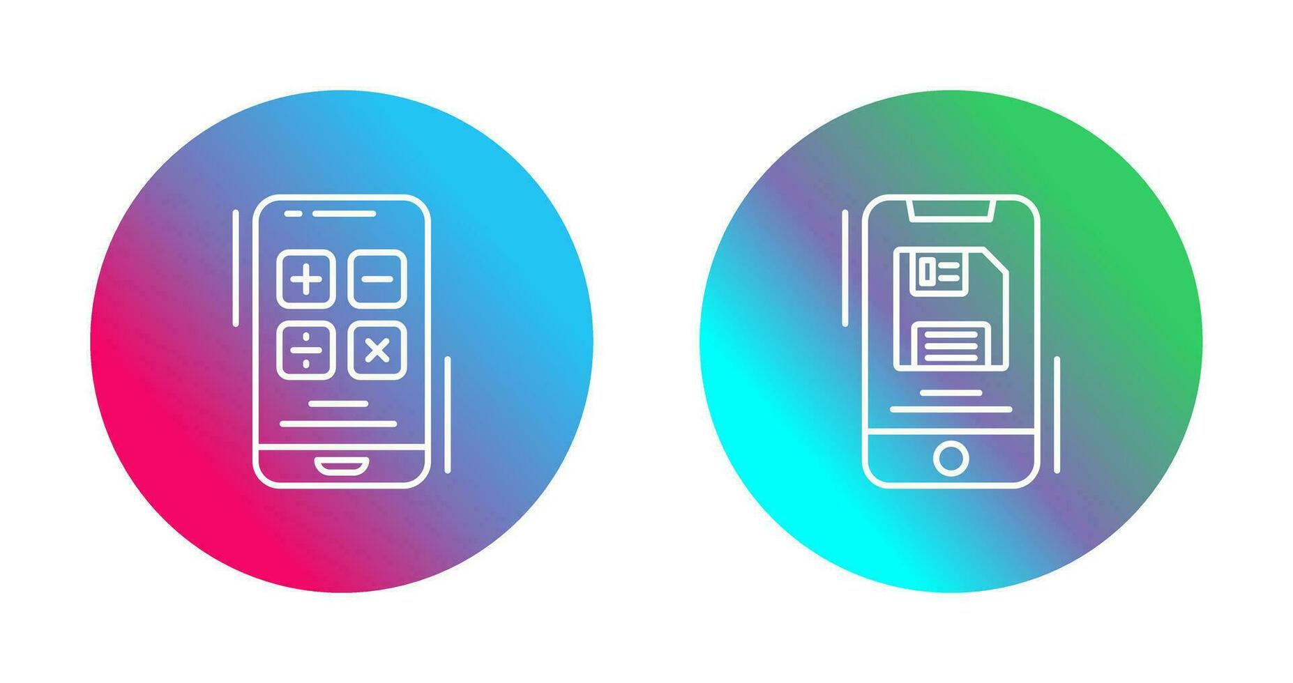 Calculator and Backup file Icon vector