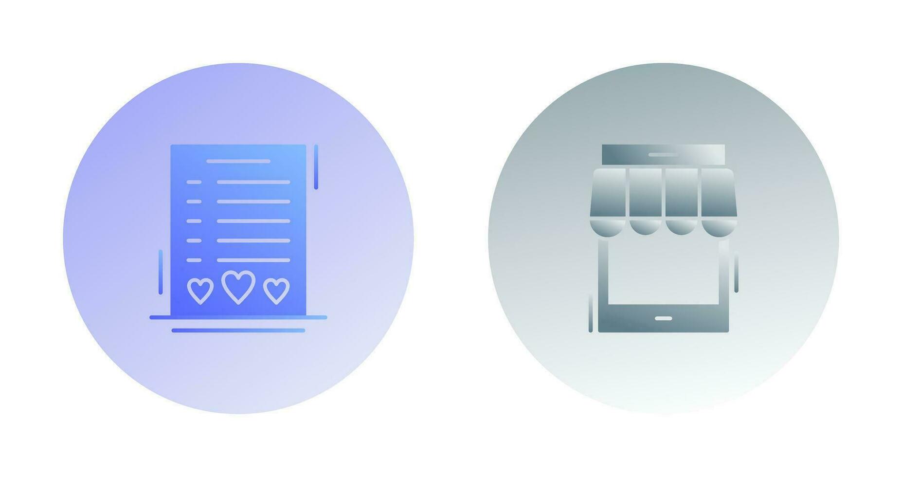 Wishlist and Online Shop Icon vector