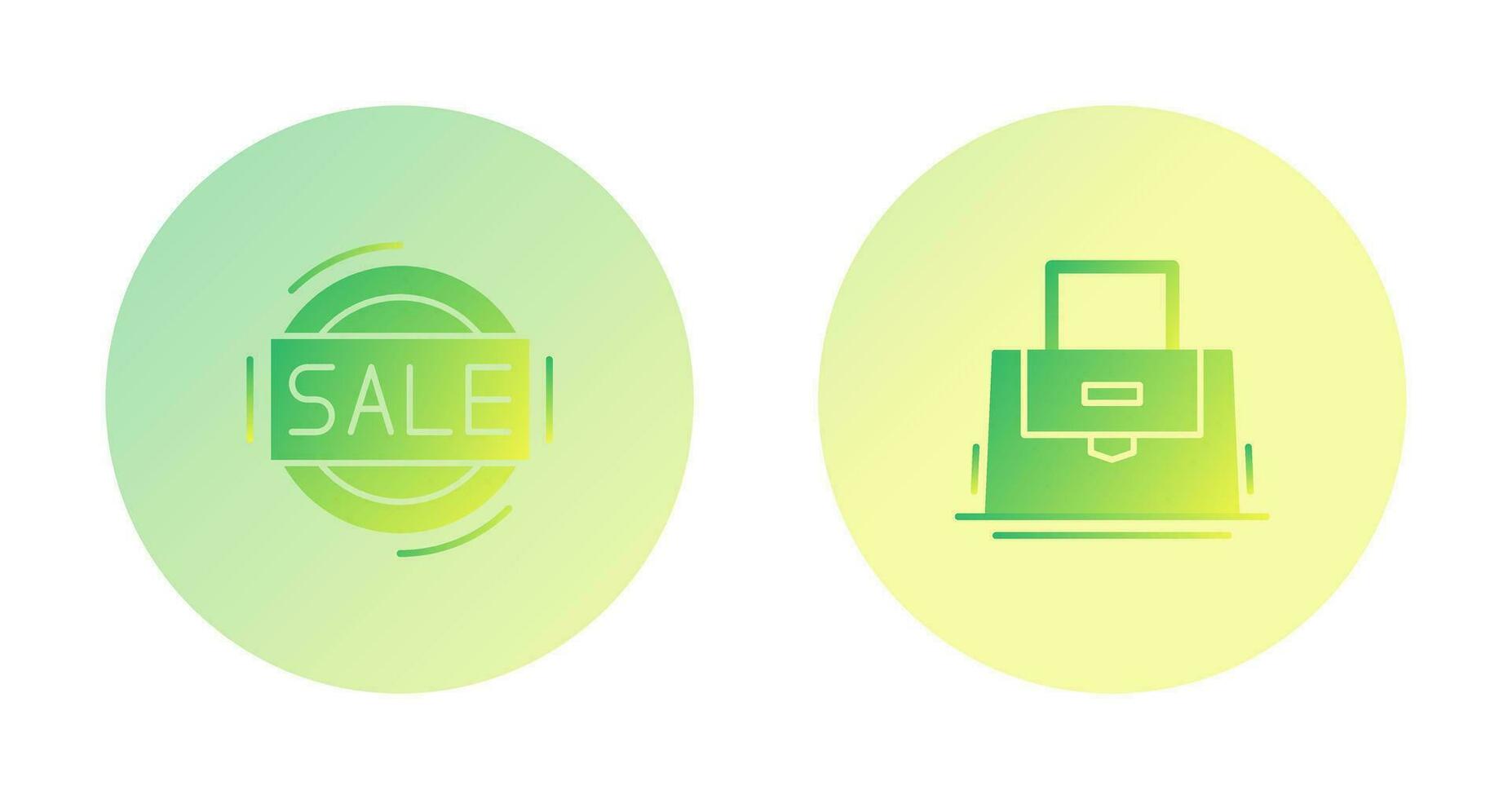 Sale and Purse Icon vector