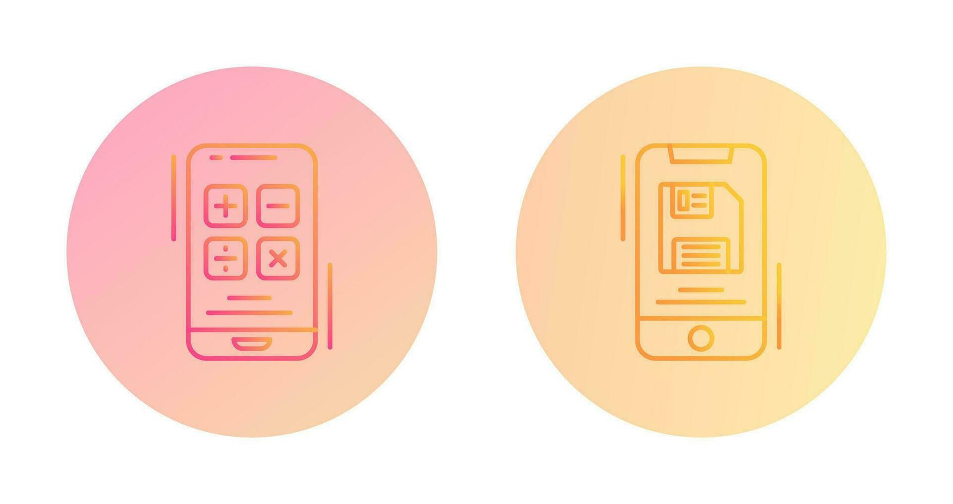 Calculator and Backup file Icon vector