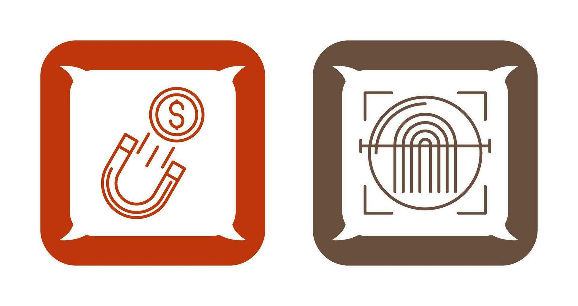 Stealing money and fingerprint Icon vector