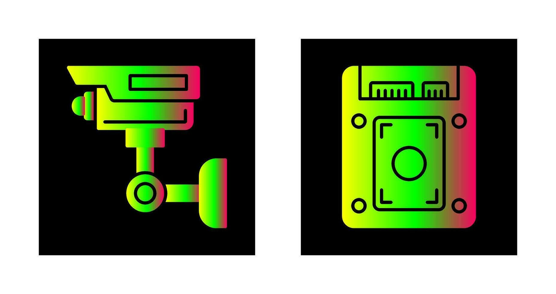 CcTv and Ssd Icon vector