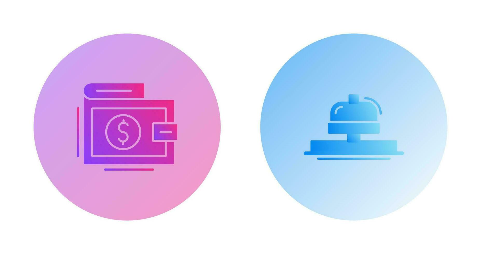 Wallet and Bell Icon vector