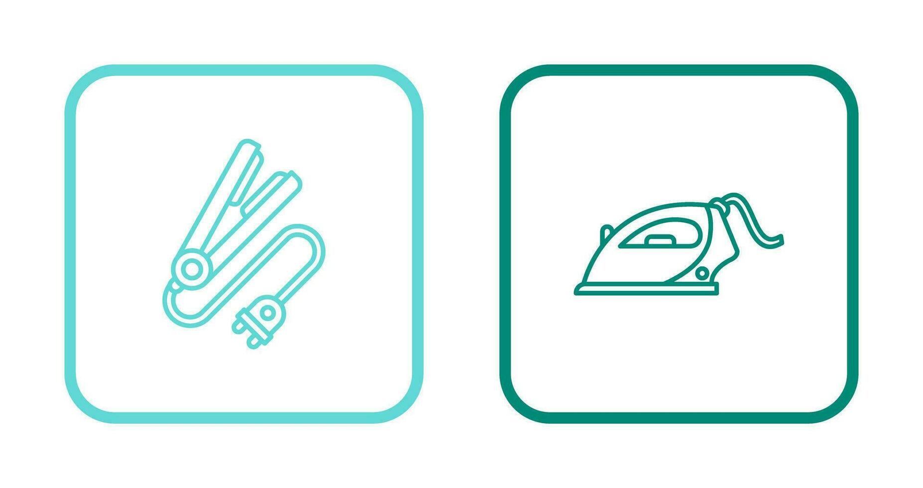 Hair iron and Laundry Icon vector