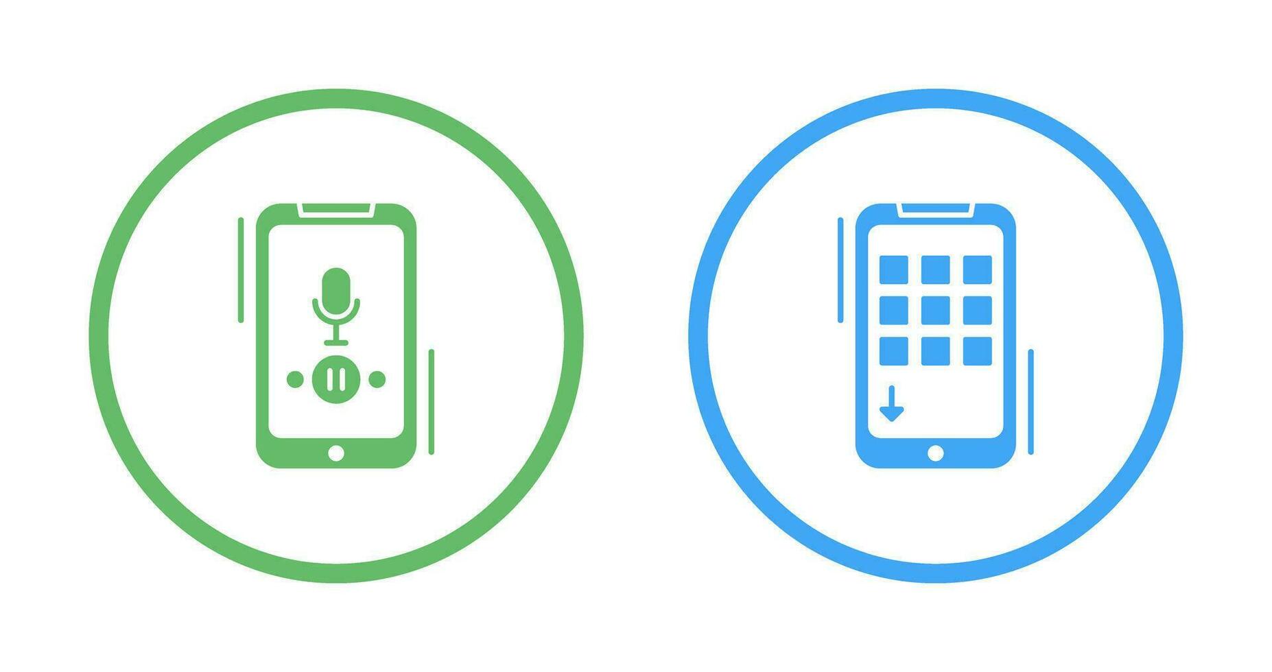 Voice Record and Device Icon vector