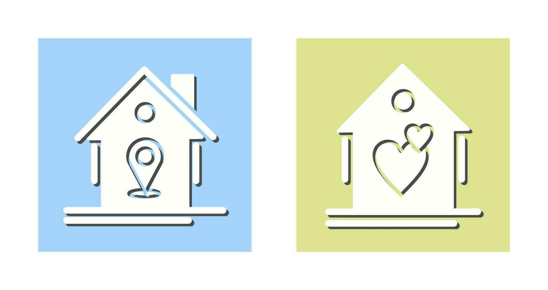 Location and Favorite Icon vector