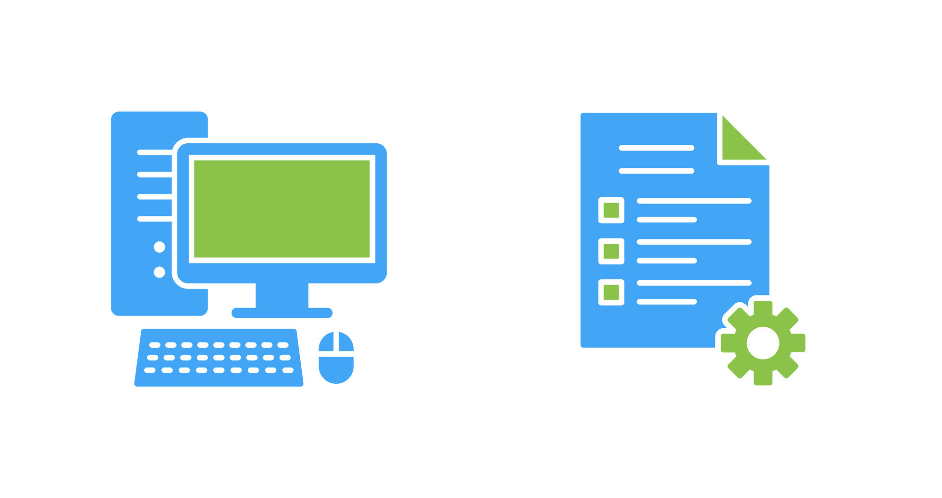 Computer and Test Icon 32760828 Vector Art at Vecteezy