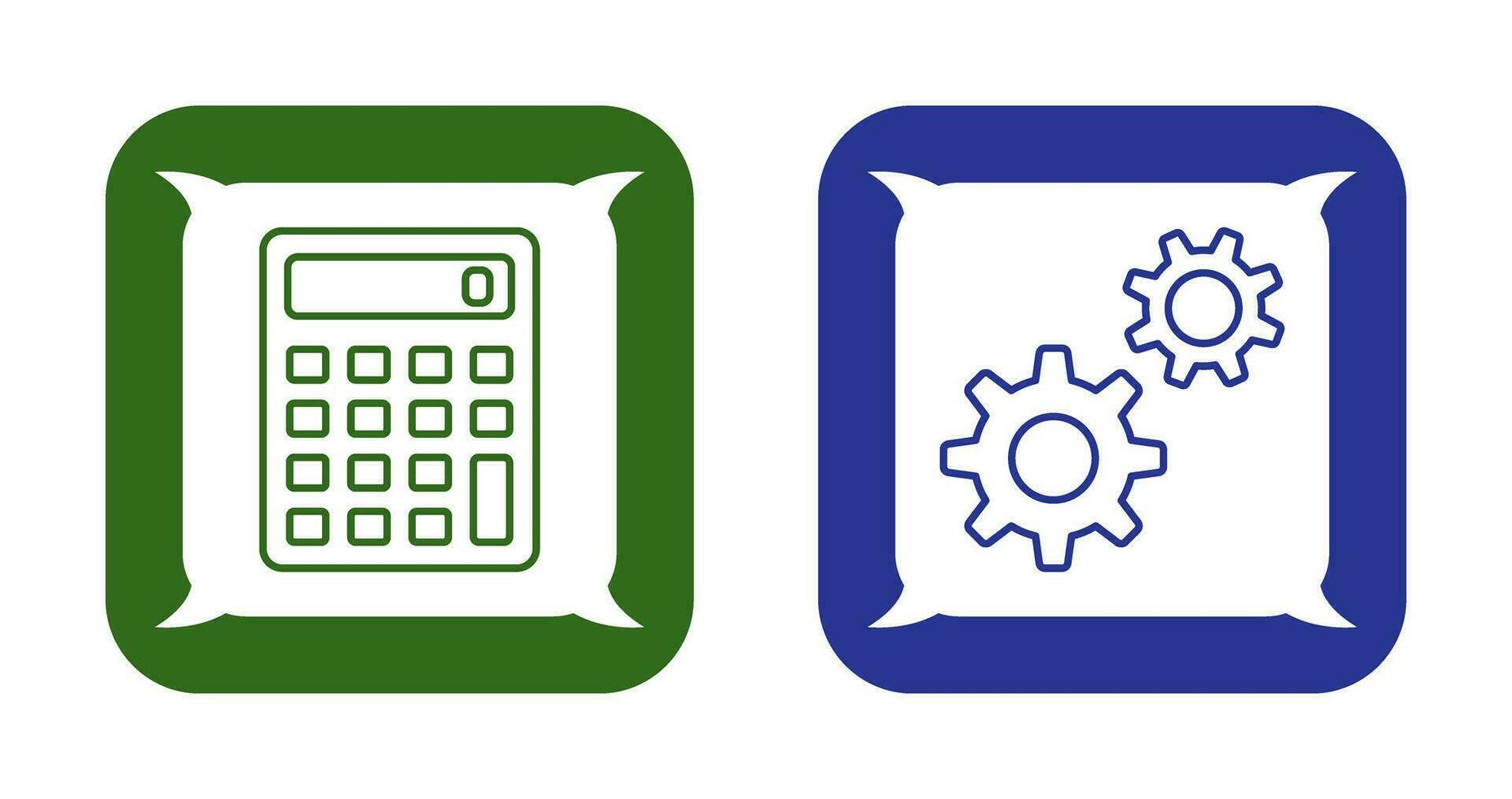 Calculator and Setting Icon vector
