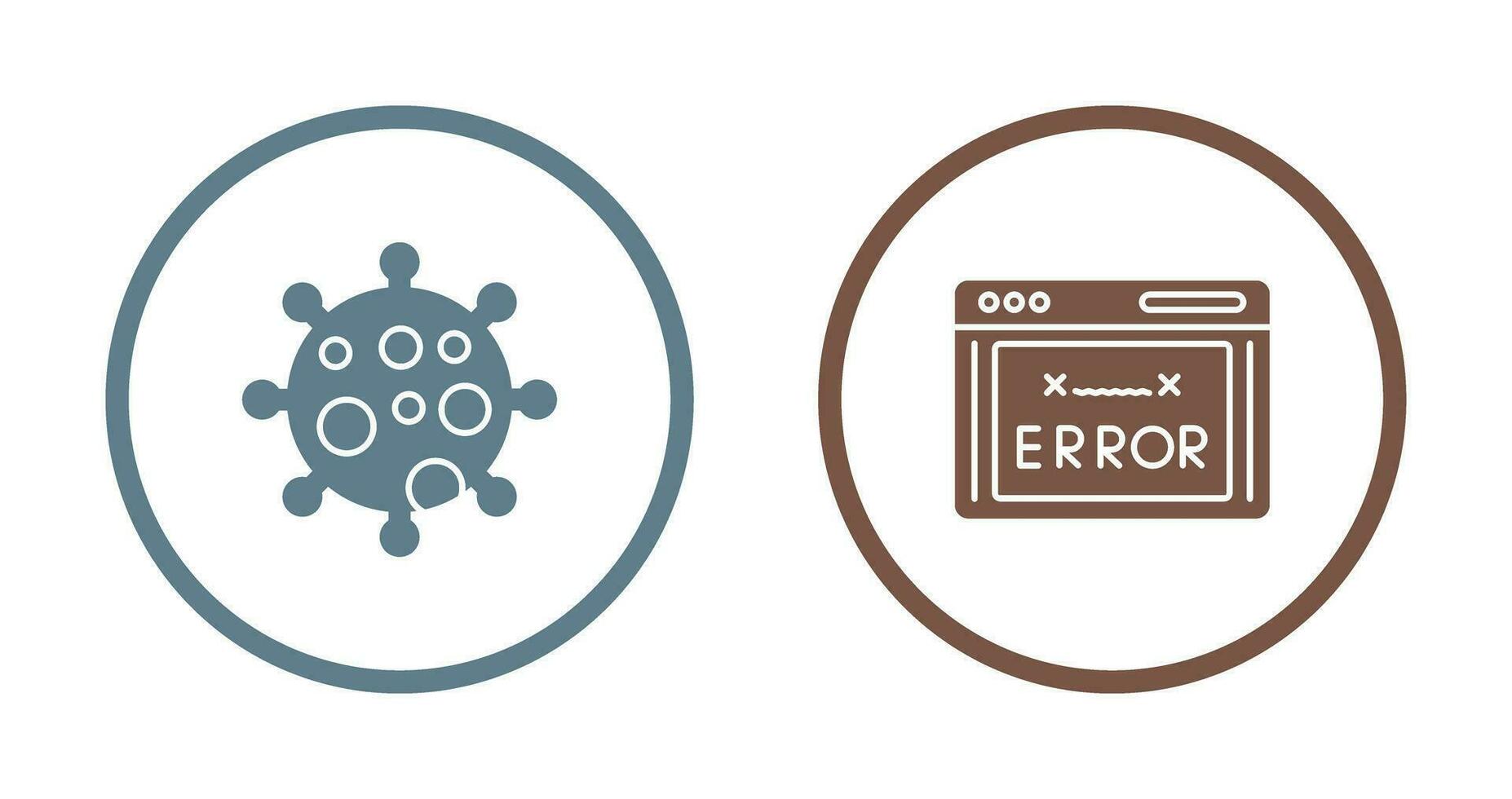 Virus and Error Code Icon vector