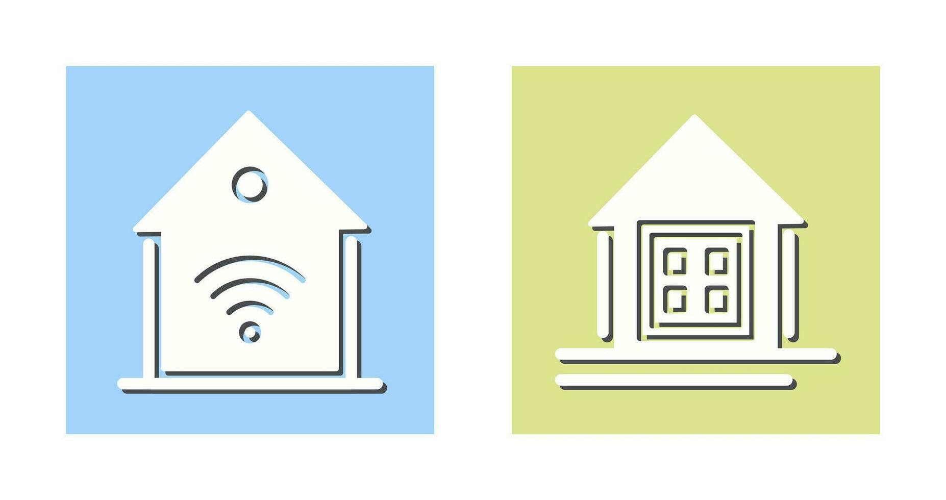 Smart Home and Window Icon vector