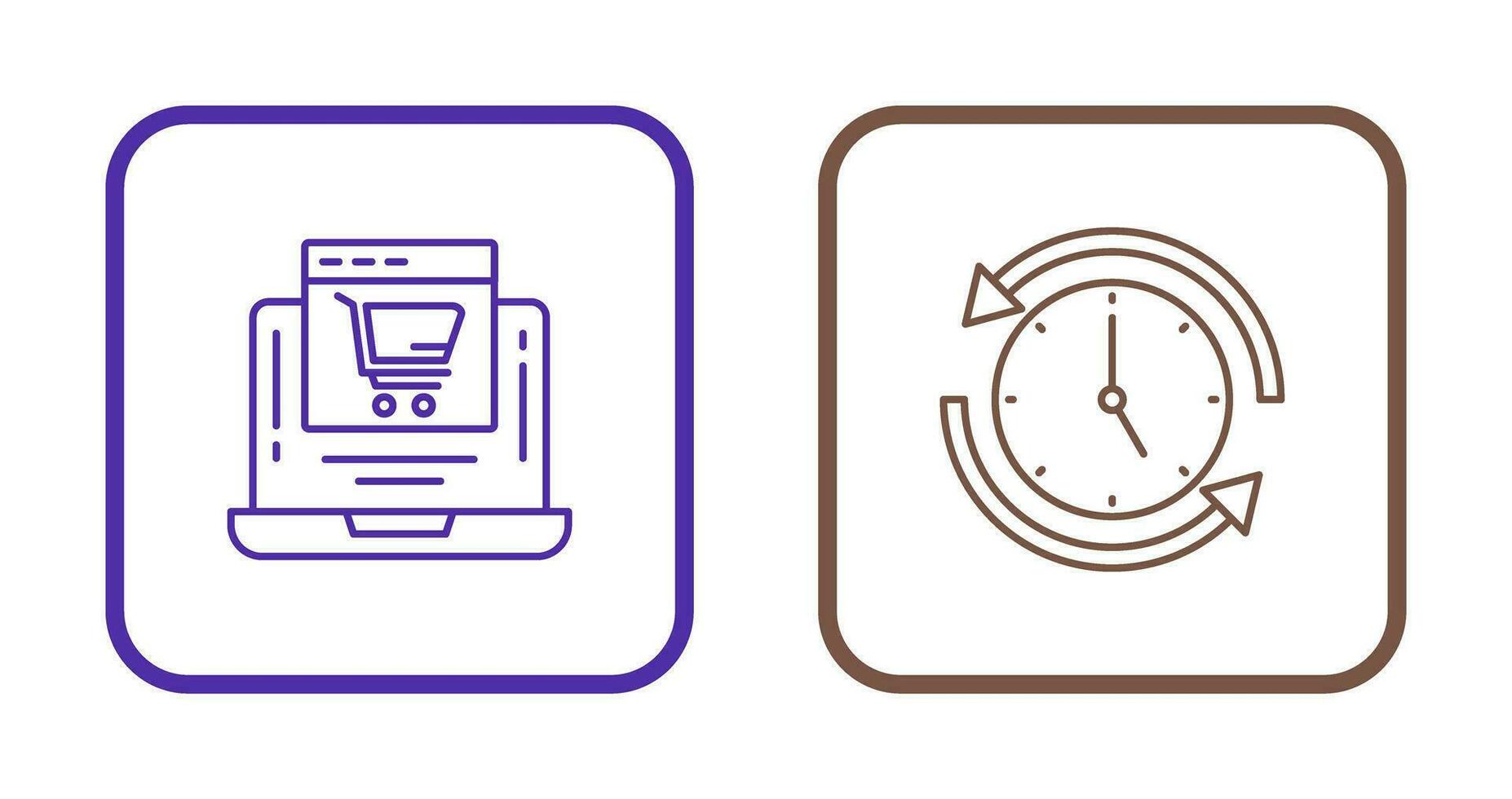Add to Cart and Run time Icon vector
