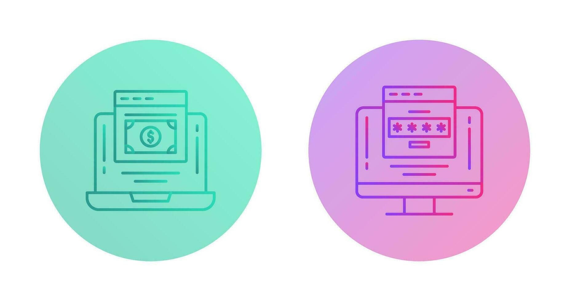 Online Payment and Password Icon vector