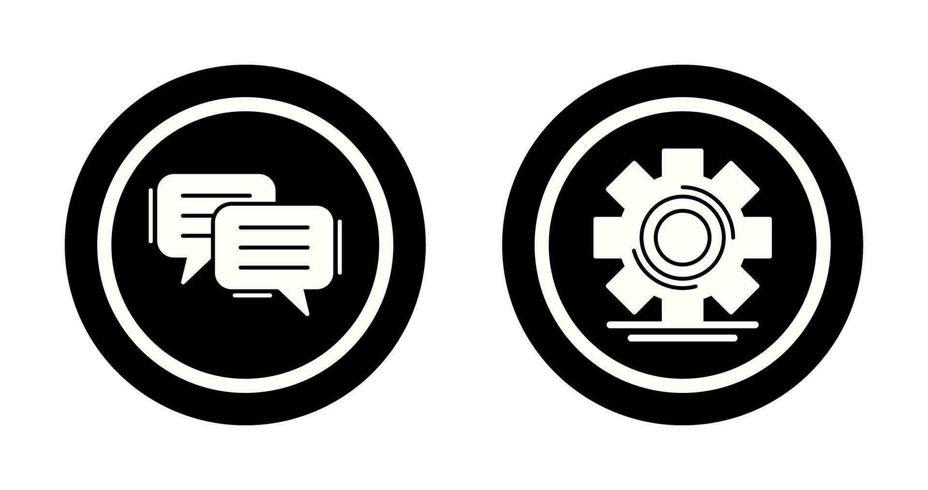 Chat and Setting Icon vector