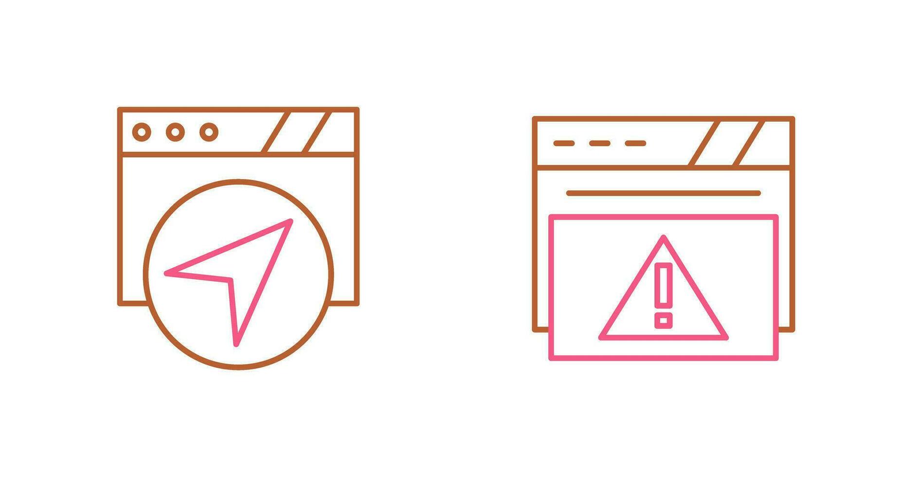 Navigation and Alert Icon vector