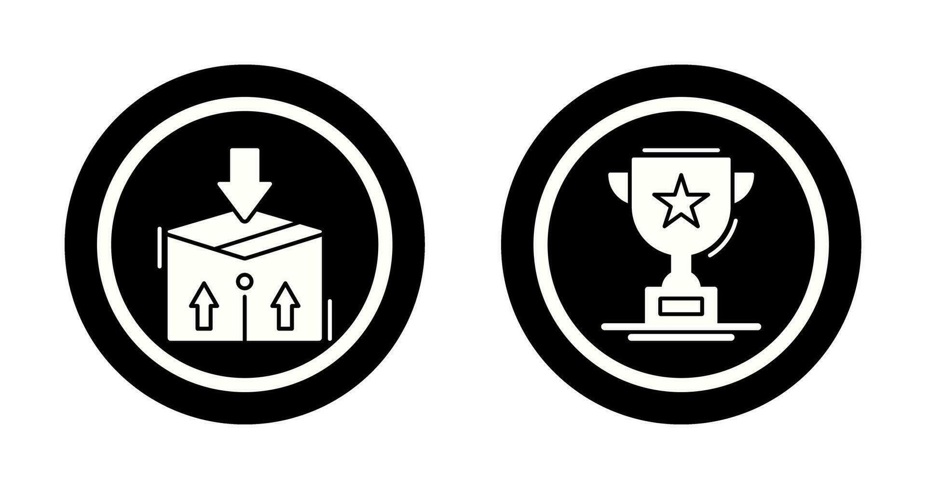 Package and Trophy Icon vector