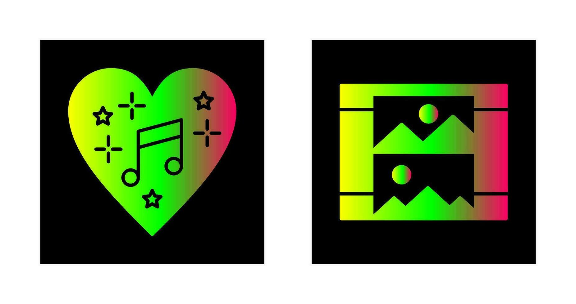 Music and Gallery Icon vector