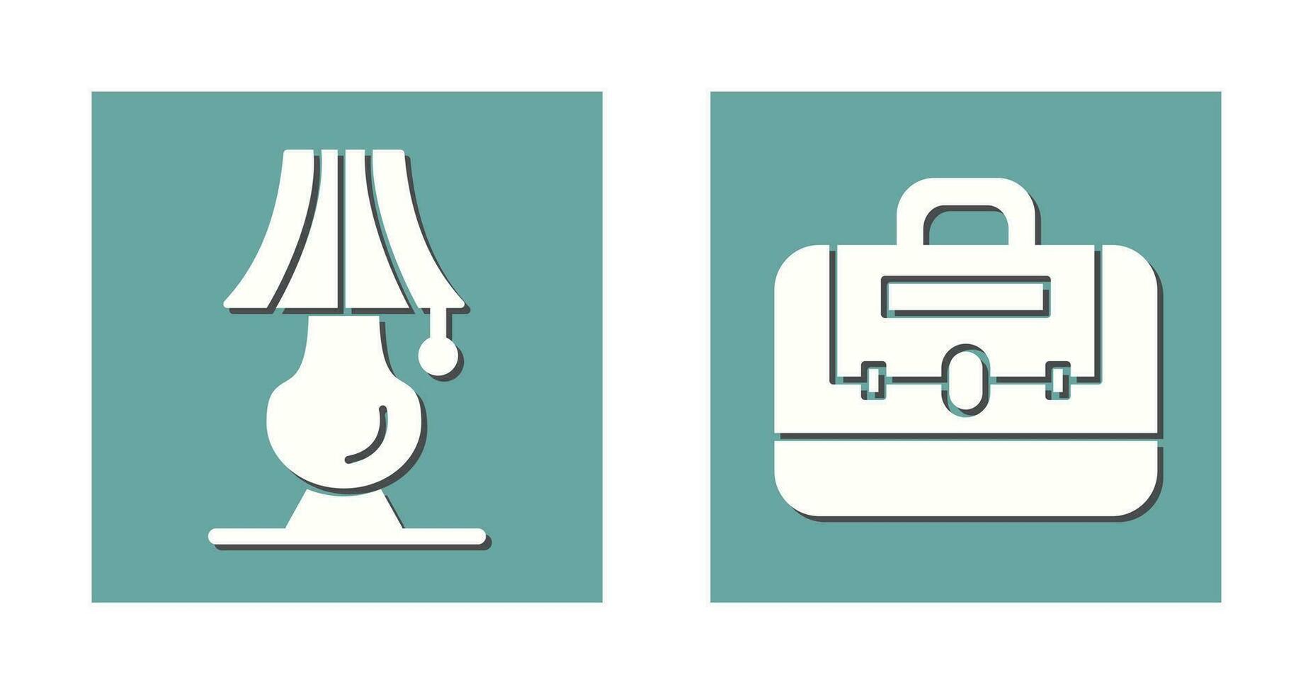 Lamp and briefcase Icon vector