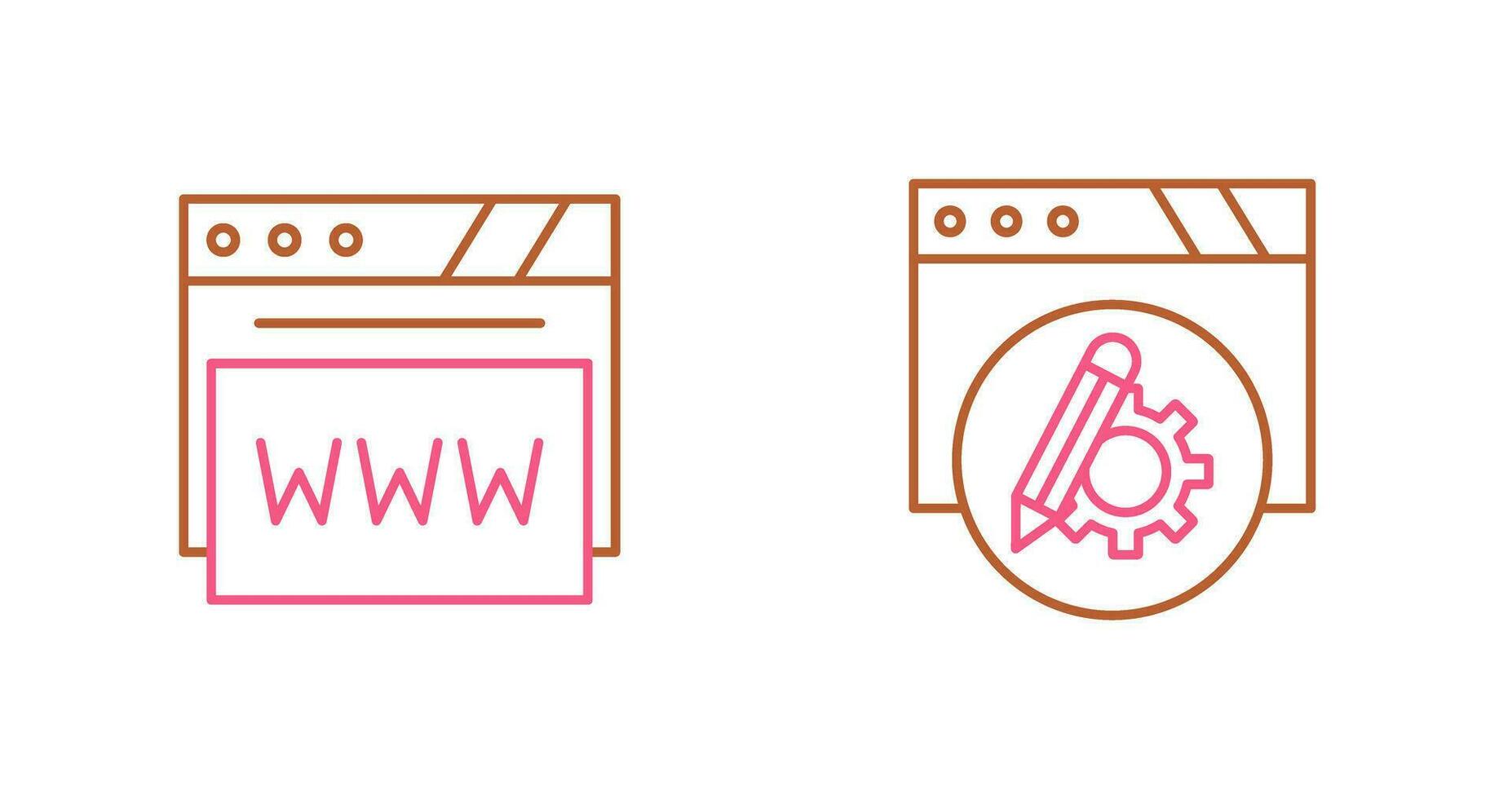 Setting and Web Browser Icon vector
