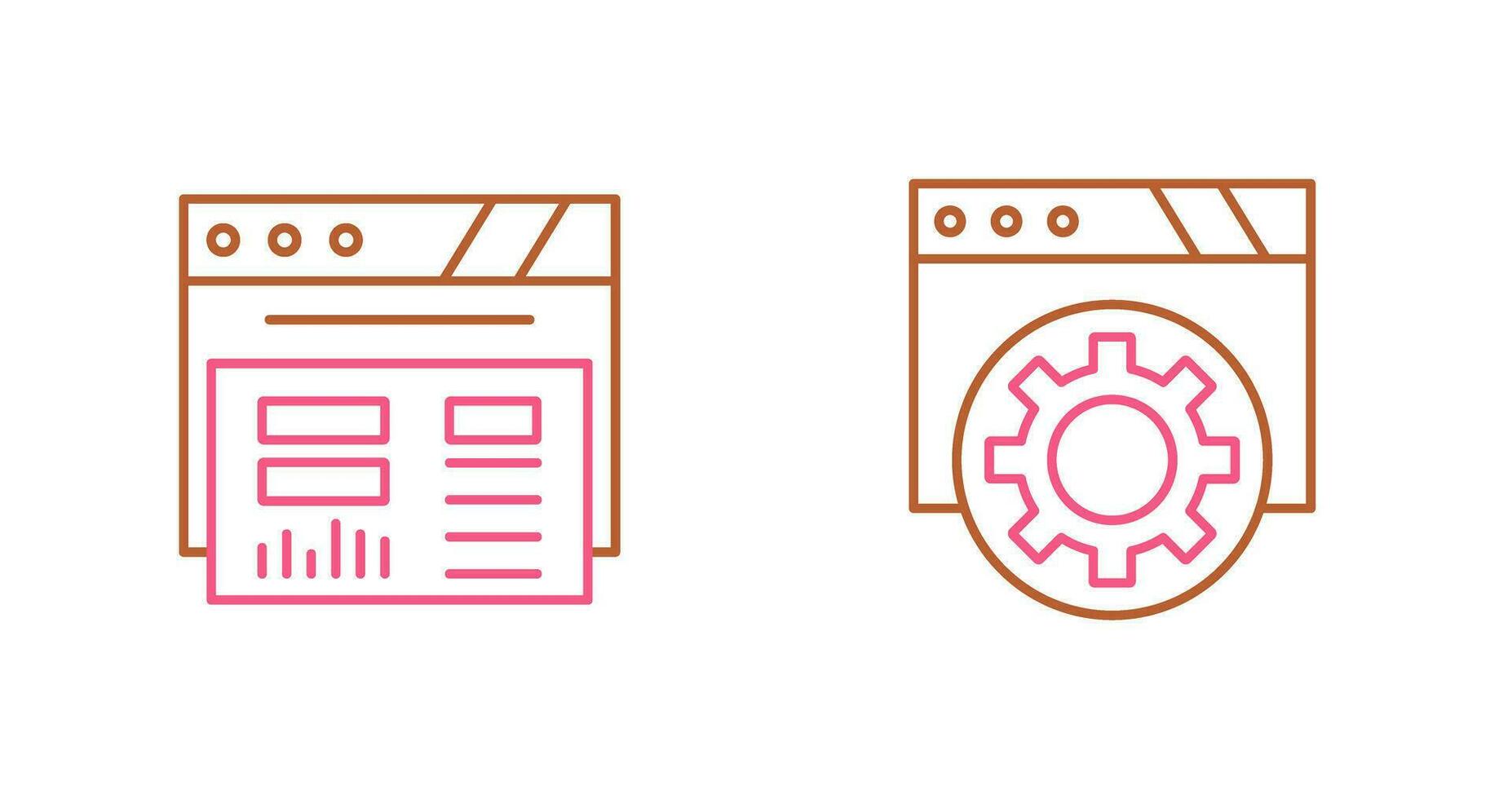 Dashboard and Browser Icon vector