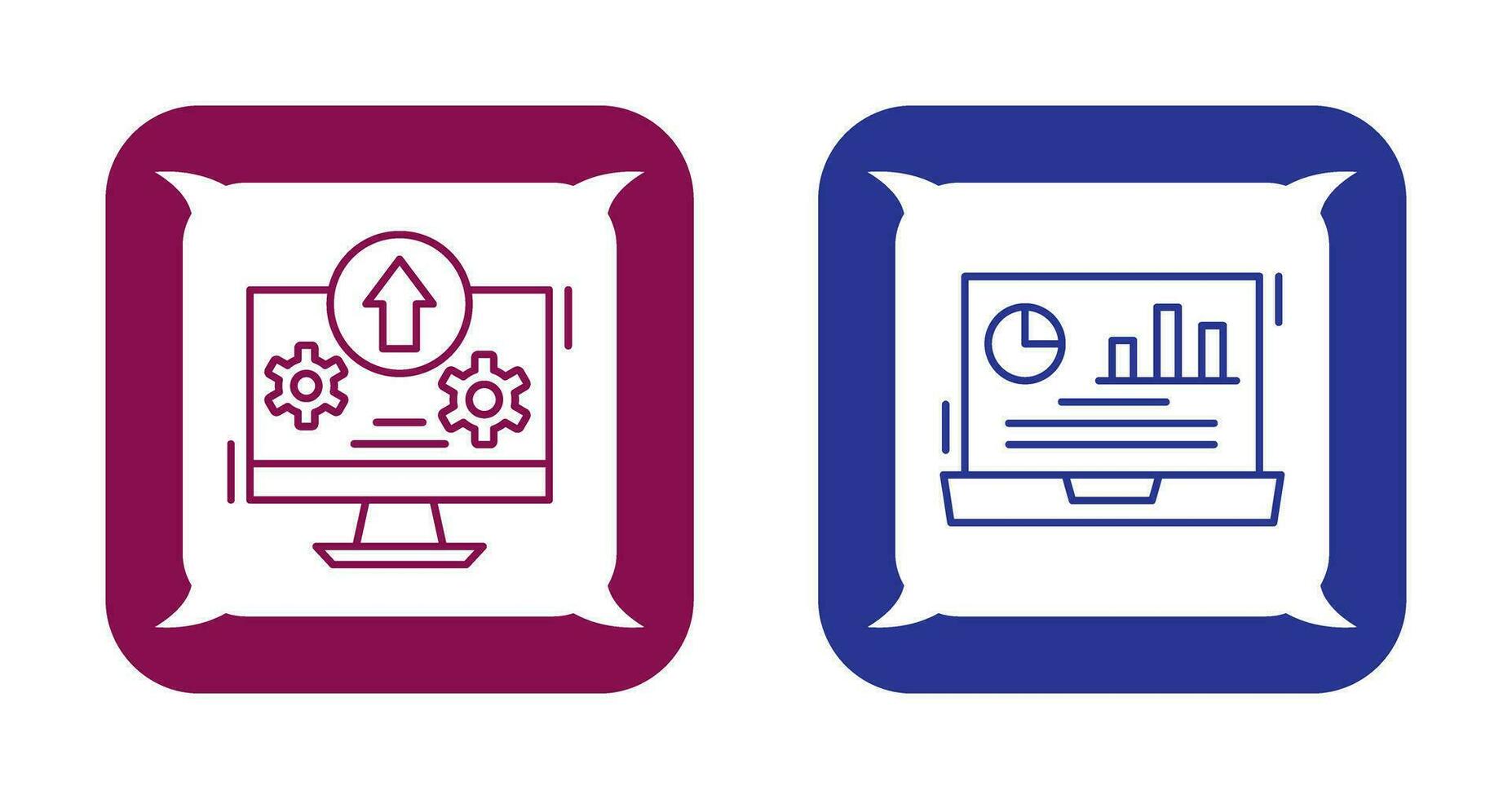Upload and Dashboard Icon vector