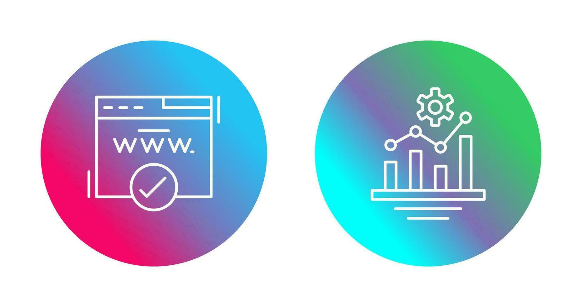 Domain and Bar Icon vector