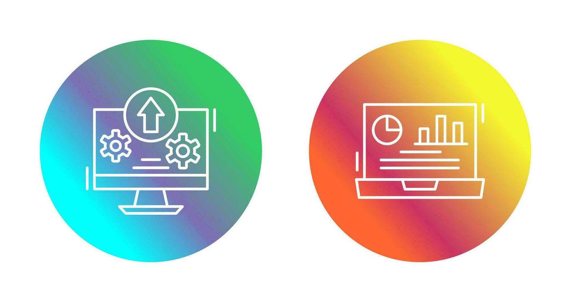 Upload and Dashboard Icon vector