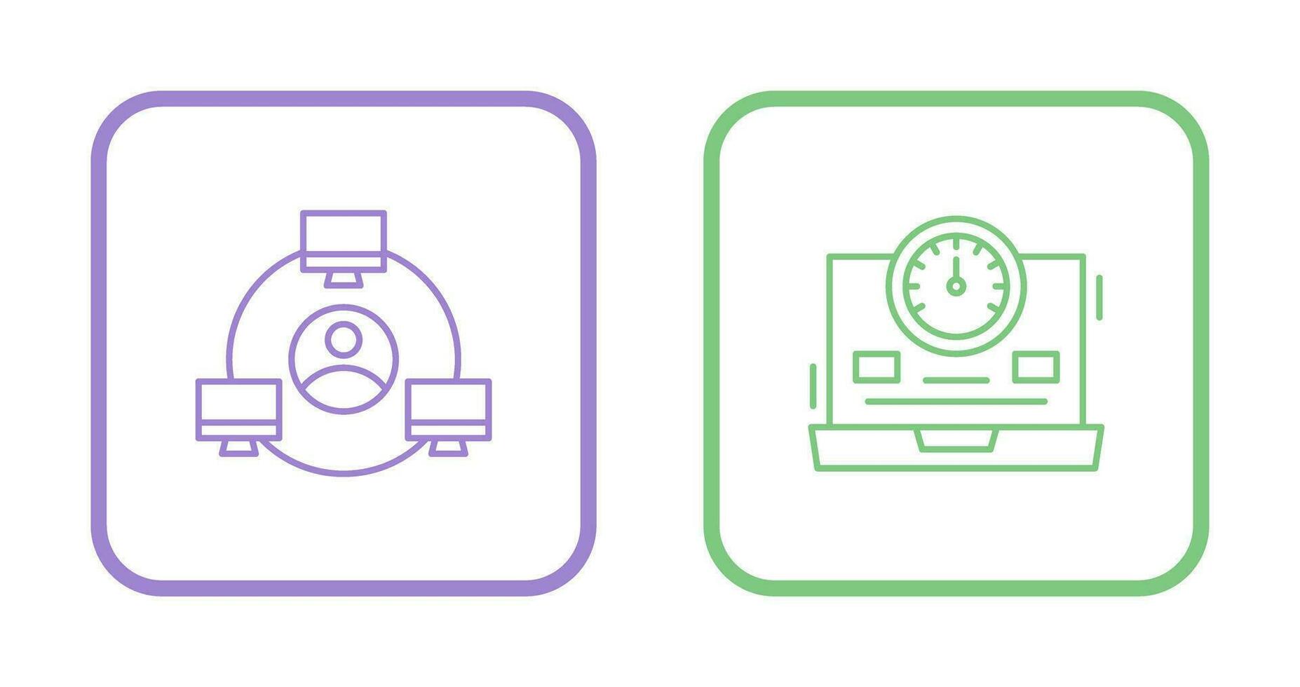 Network and Speedometer Icon vector