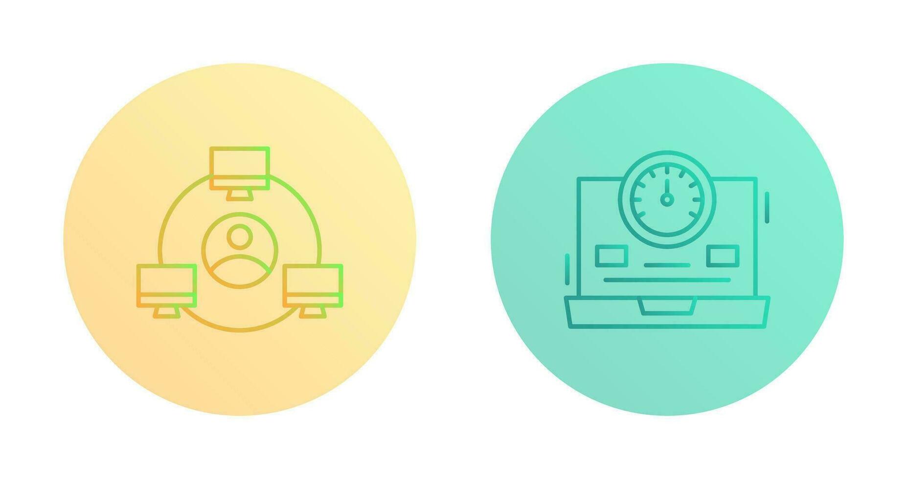 Network and Speedometer Icon vector