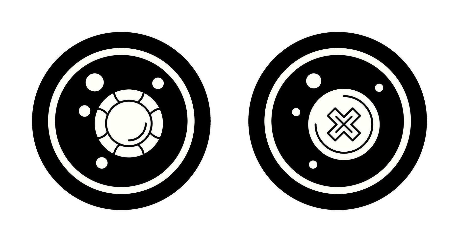 Close and Lifesaver Icon vector