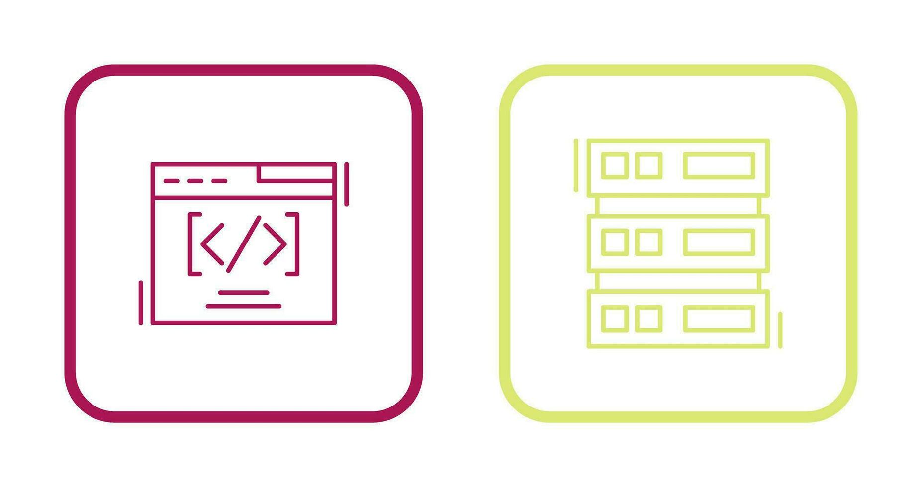 Web Coding ND Server Icon vector