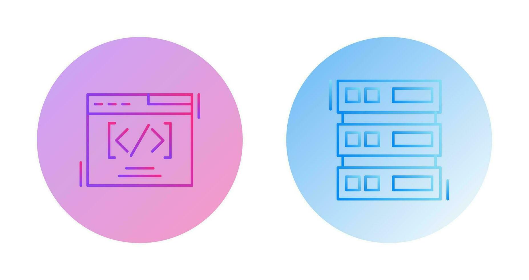 Web Coding ND Server Icon vector