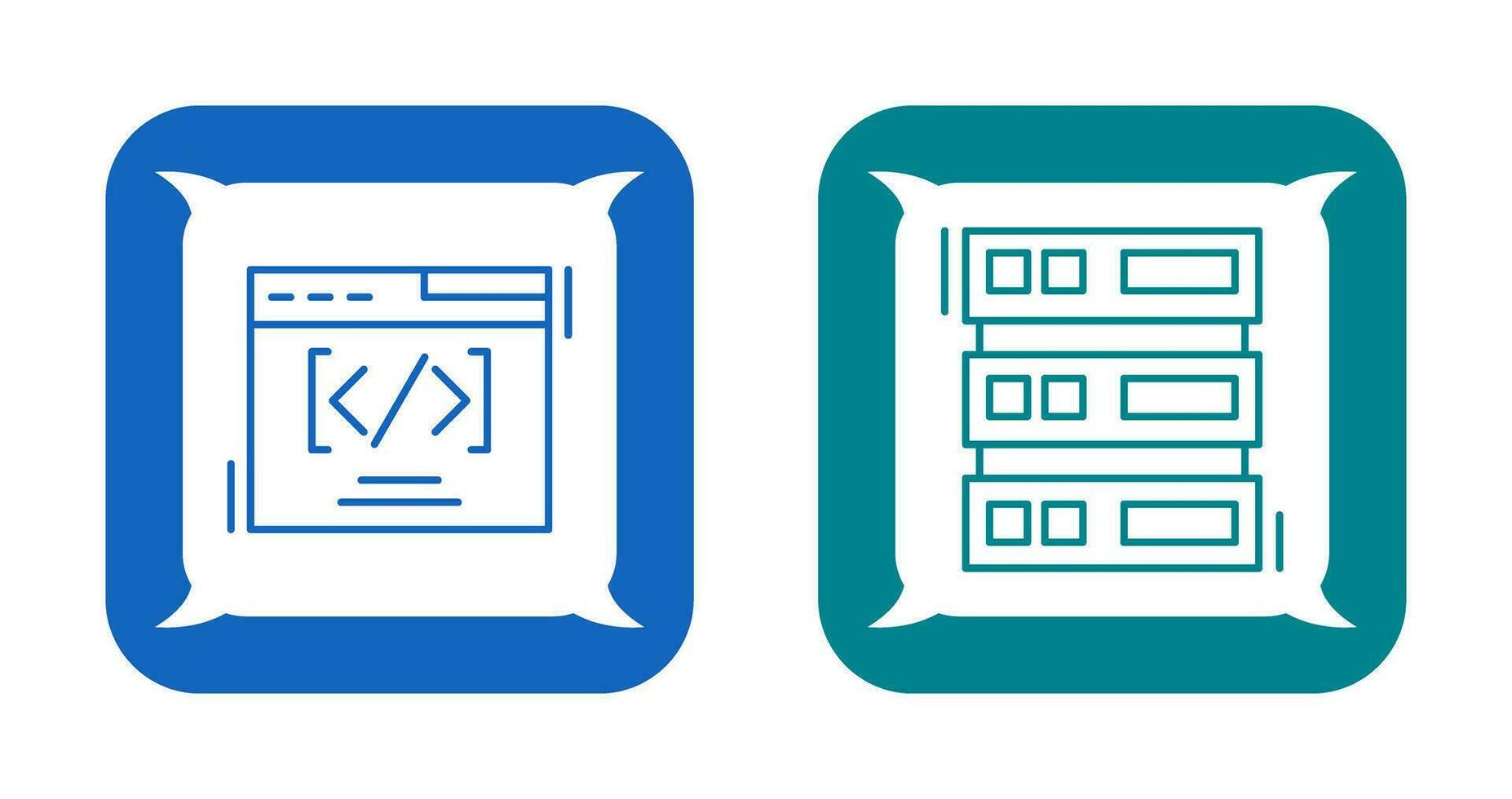 Web Coding ND Server Icon vector