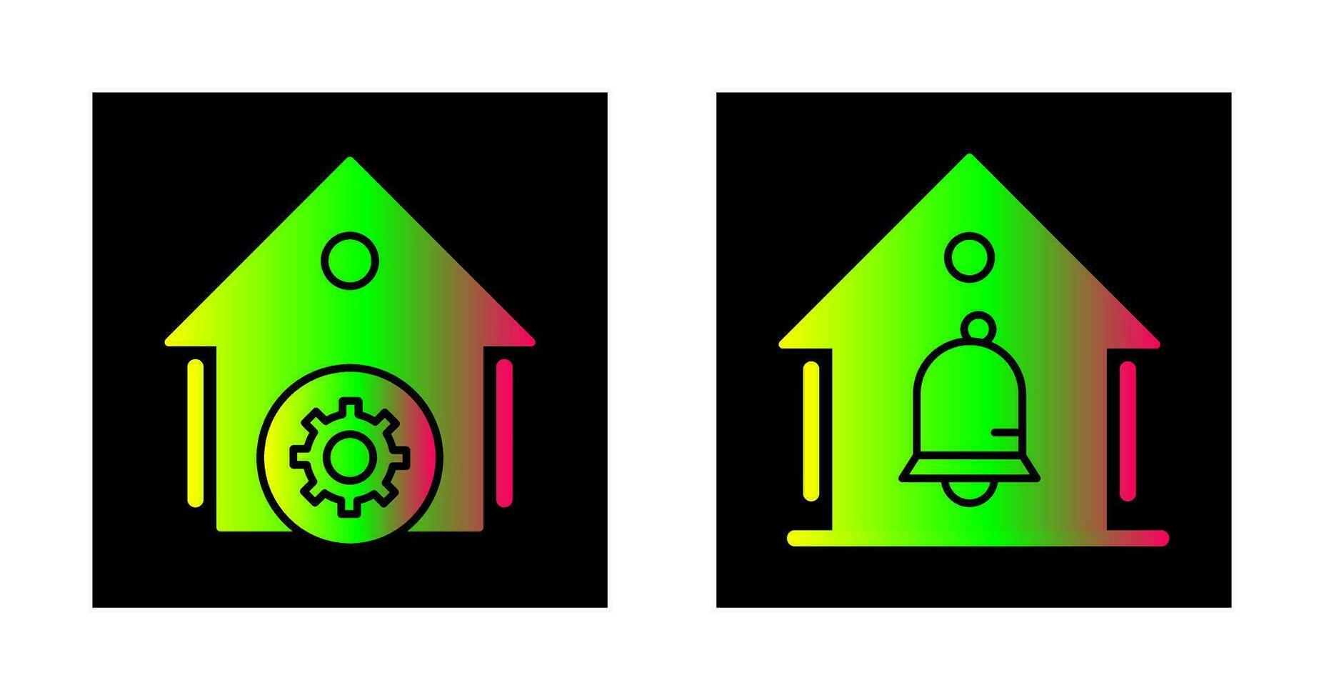 Settings and Alert Icon vector