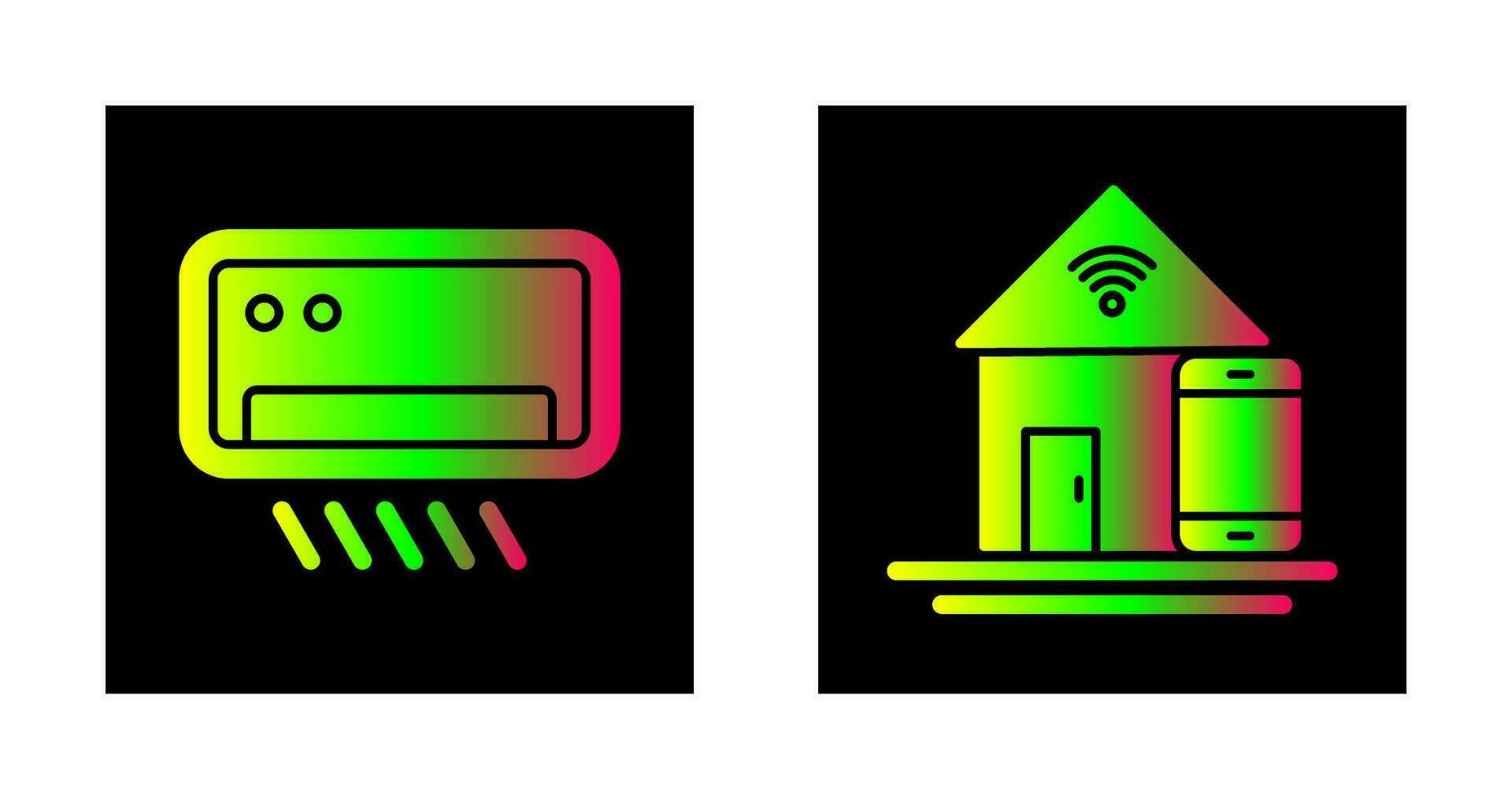 Air Conditioner and Home Automation Icon vector