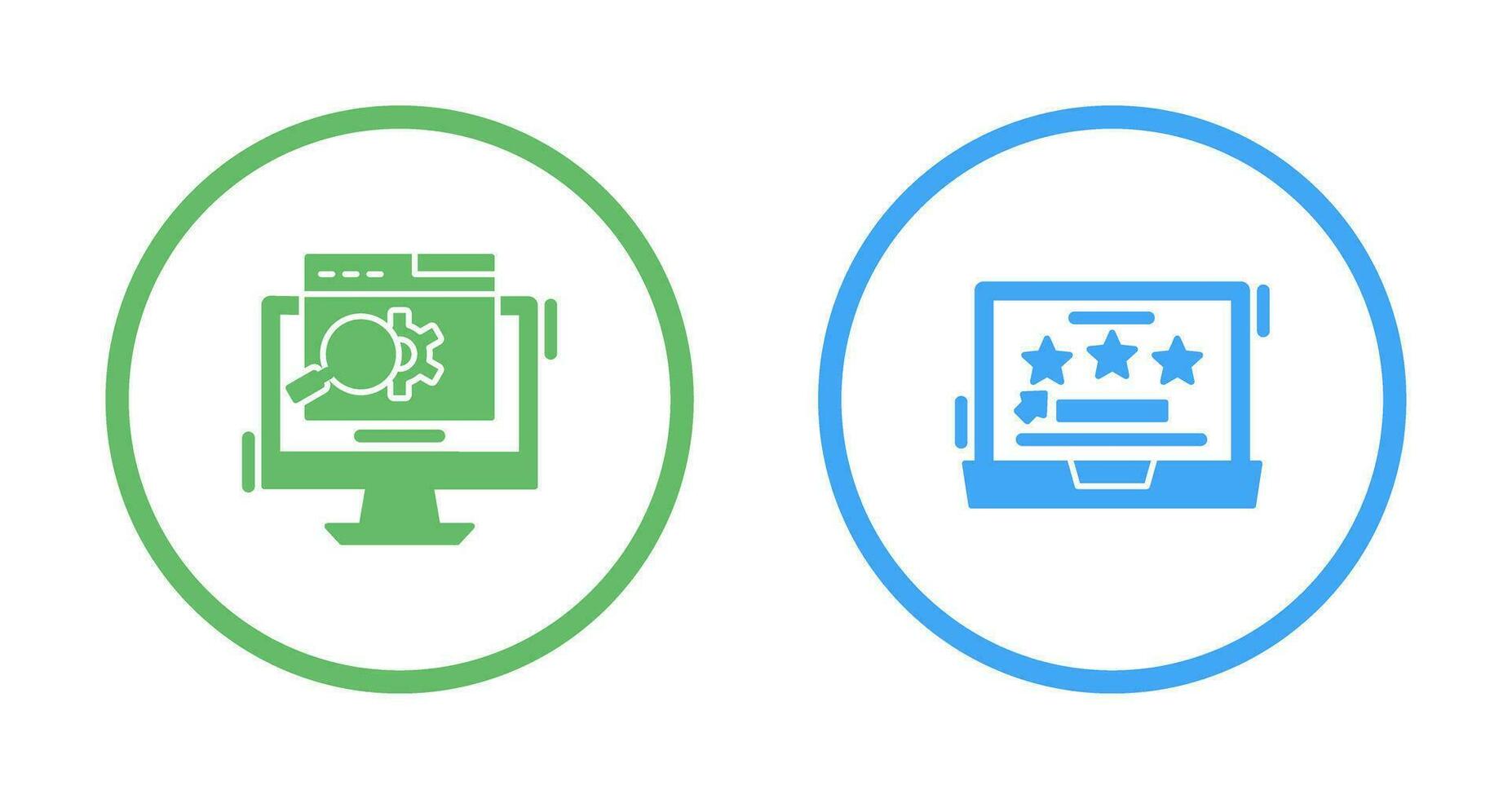 Search Engine and Rating Icon vector