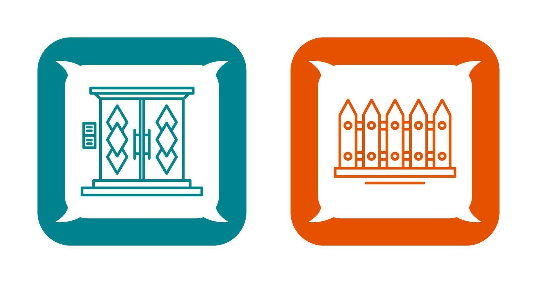 Door and Fence Icon vector