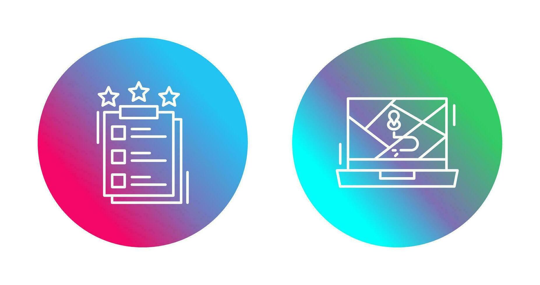 Project Features and Google Map Icon vector
